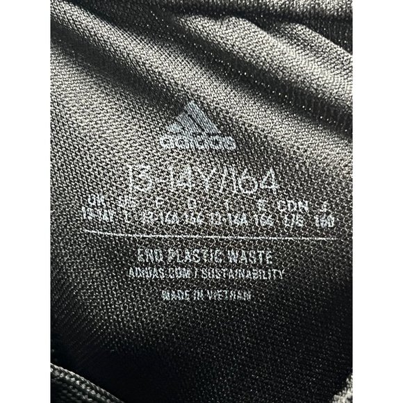 Adidas Mens Black Tapered Joggers With Bold Side Logo Stripes Athleisure Gym - Picture 4 of 10